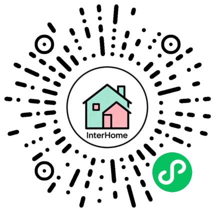 WeChat mini program QR code for InterHome accommodation booking platform