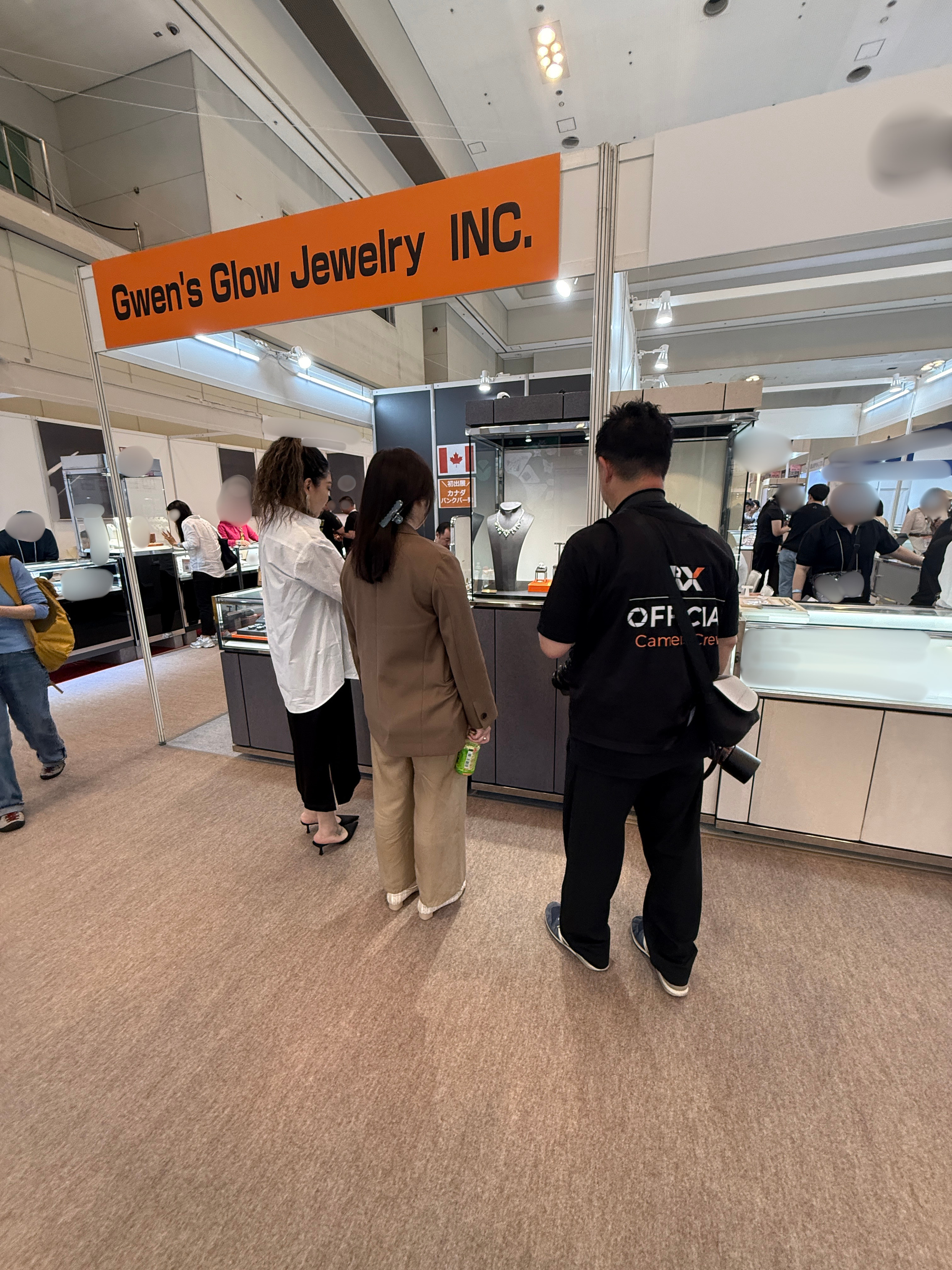 Gwen’s Glow Jewelry Inc. booth overview at International Jewellery Kobe